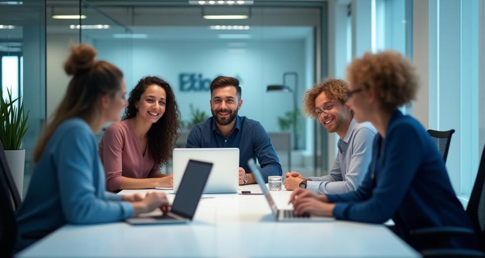 L'équipe de Belgian Channel Technologies au travail